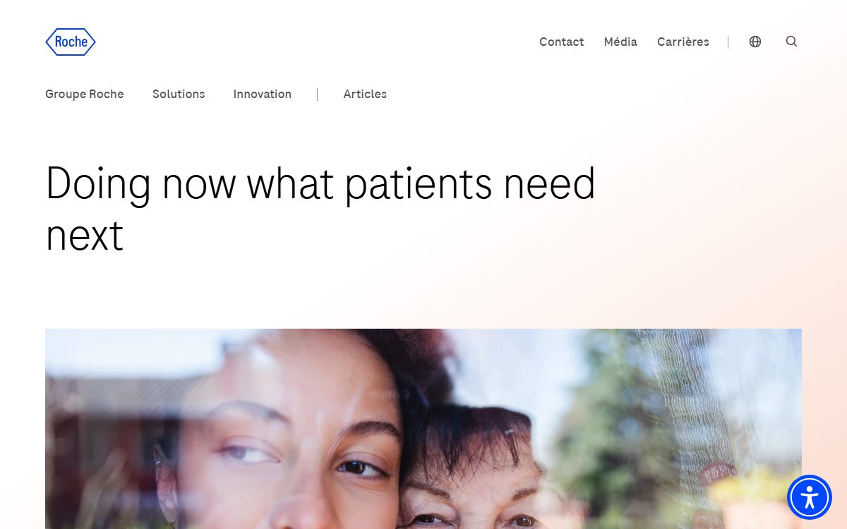 Page d’accueil du site officiel de Roche